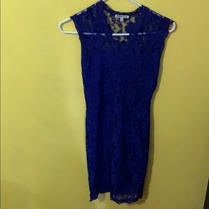 Blue lace dress